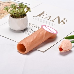 Tpe नरम यथार्थवादी क्रिस्टल कंडोम आस्तीन पुरुषों के लिए एक्सटेंडर शेथ एक्सटेंडर शेथ - Product Image 3