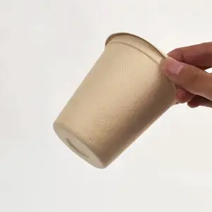 Copos ecológicos do gelado com tampas de papel para deleites congelados