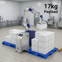 Paletizador Colaborativo JINWEI DS-CR17-G/S, 17 kg, 2047 mm, G1950, S2450 mm, CE, UL, NSF, ISO 10218, 9-13 piezas/min, para Alimentos, Bebidas y Farmacéutica