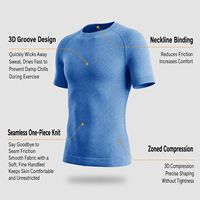 Camiseta Deportiva de Lana Merino para Hombre y Mujer, de Secado Rápido, Absorbe la Humedad, Manga Corta, para Correr, Entrenamiento y Deportes al Aire Libre