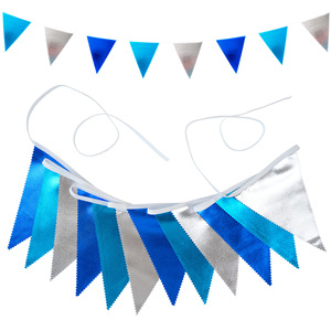Bandierine Triangolari Glitterate Oro Blu Rosso, Ghirlanda Metallica in Tessuto <span class=keywords><strong>per</strong></span> Laurea, Giorno dell'Indipendenza, 4 Luglio - Product Image 5