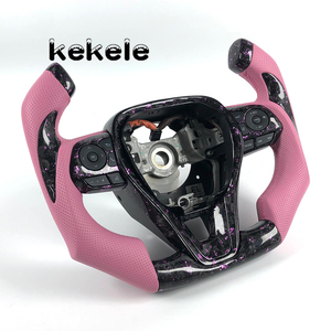 Volant en fibre de carbone forgée rose style <span class=keywords><strong>F1</strong></span> pour Toyota Corolla avec levier de vitesses 2013-2018 Haute qualité Peut être personnalisé - Product Image 4