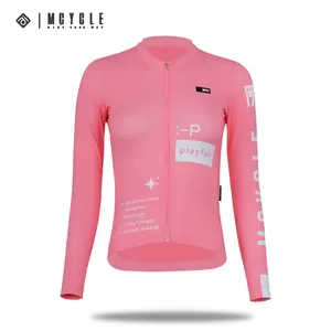 Mccycle, venta al por mayor, ropa de ciclismo, cómoda camiseta de bicicleta de montaña, manga larga, equipo profesional, camiseta de ciclismo personalizada para mujer