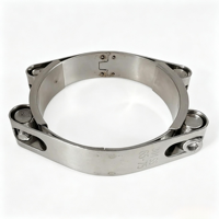 Collier de serrage double boulon SS/GI robuste à double tête pour fixation de tuyaux industriels de grand calibre