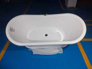Baignoire autoportante en acrylique de haute qualité en forme d'œuf, finition blanc brillant, pour salles de bain d'hôtels et de villas - Product Image 5