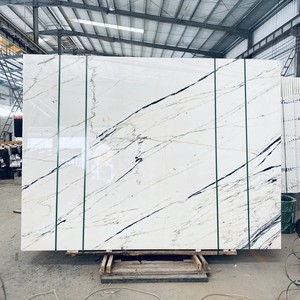 Dalle de marbre blanc Orient Calacatta pour le sol et la décoration murale de la salle de bain - Product Image 1