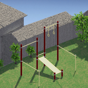 Escalera de escalada de acero al aire libre para niños, gimnasio de pared con barra de mono divertida para ejercicio, equipo de Fitness - Product Image 1