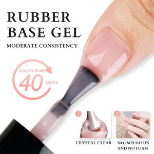 RONIKI ยาทาเล็บเบสโคทแบบกำหนดโลโก้เองได้ 2 in 1 แบรนด์ส่วนตัว เจลเบสยาง ปราศจากสาร Hema เจลขัดเงาขายส่ง เจลเบสสำหรับทาเล็บ - Product Image 3