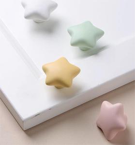 Kindermeubilair Hardware Lade Trekhandvat Keramische Kastknoppen In De Vorm Van Ster - Product Image 2