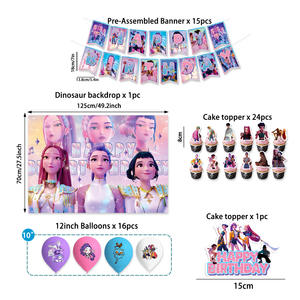 Nouvel ensemble de vaisselle pour fête d'anniversaire d'enfants sur <span class=keywords><strong>le</strong></span> thème de <span class=keywords><strong>la</strong></span> série Kpop Demon Slayer 2025, décoration de table à thème de dessin animé - Product Image 3