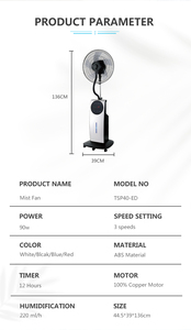 Topson Deluxe-ventilador de refrigeración por agua para el hogar, Enfriador de aire con cabezal móvil, silencioso, viento Natural, vapor de agua, 2021 - Product Image 6
