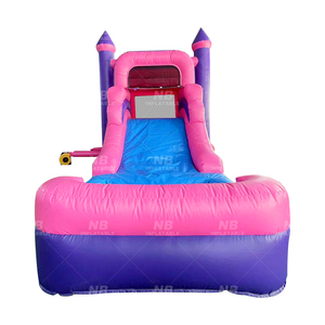 Aire de jeux extérieure moderne pour famille heureuse, toboggan aquatique, château gonflable, trampoline gonflable pour enfants - Product Image 4