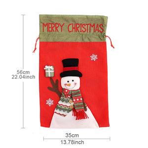 Grande Zaino 3D in Lino a Forma <span class=keywords><strong>di</strong></span> Babbo <span class=keywords><strong>Natale</strong></span>, Sacchetto Regalo con Coulisse per Bambini, per Gioielli e Uso Domestico, Sacchetto Natalizio a Forma <span class=keywords><strong>di</strong></span> Pupazzo <span class=keywords><strong>di</strong></span> Neve - Product Image 5