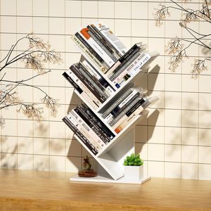 Estantería para Libros en Forma de Árbol, <span class=keywords><strong>Blanca</strong></span>, de Madera, para Hogar u Oficina, Moderna, de Pie, con Estantes de Exhibición, Organizador de Libros - Product Image 2