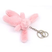 Yuhongtoys 3.5 pouces mignon lapin Mini coton lapin en peluche porte-clés Chic pendentif à breloque pour femme sac à dos ou sac à main cadeau