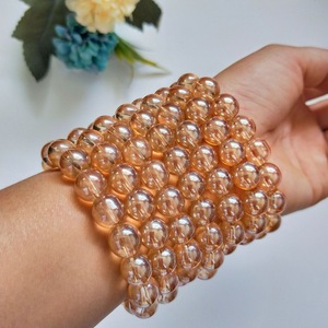 1 Yuan Gold 8mm Glass <b>Bracelet</b>, Large Gold <b>Bracelet</b>, Wholesale Source - Product Image 1
