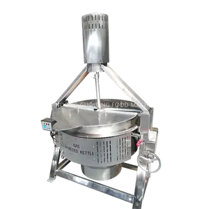 GuoLong best selling commercial steam/gas/electric cooking mixer jacketed kettle with stirrer