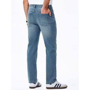 Pantalones Vaqueros de Pierna Recta para Hombre FOXA, Corte Regular, Mezclilla de Peso Medio, Transpirables, Casuales - Product Image 2