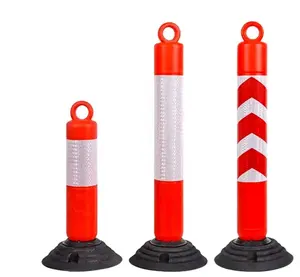 聚氨酯柱75厘米高柔性聚氨酯警示柱红色护柱