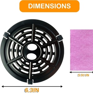 Ensemble d'accessoires pour plaque vapeur antiadhésive de 15,5 x 15,5 cm pour cuisine domestique, compatible avec les modèles 2QT - pour Ninja/<span class=keywords><strong>Philips</strong></span>/Cosori Air - Product Image 4