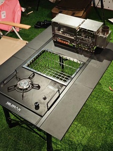 Igt moderno multifunción Modular plegable Metal muebles de exterior aleación de aluminio Panel de mesa táctico cocina comedor almacén