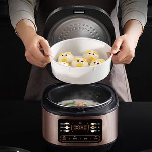 Olla arrocera inteligente Midea de 3L, mini olla eléctrica multifuncional para 3-4 personas, cilindro de acero inoxidable color champán dorado - Product Image 3