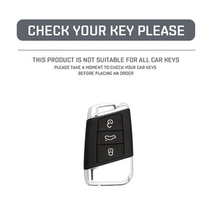 ABS in fibra di carbonio custodia chiave per auto Fob per Volkswagen VW Tiguan MK2 Magotan Passat B8 CC per <span class=keywords><strong>Skoda</strong></span> superba A7 <span class=keywords><strong>accessori</strong></span> - Product Image 2