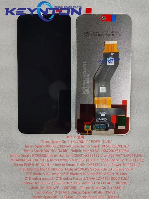 Factory Lcd Display Wholesale Mobile Phone Lcds for Tecno for Infinix X6728 Pop 9 Spark Go 1 Spark Go 2 Smart 9 X6531 X6531B