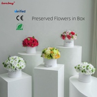 Lovebay Cadeau de la Saint-Valentin et de la Fête des Mères, roses éternelles en gros, roses éternelles en boîte, fleurs réelles préservées pour la décoration de la maison et des mariages