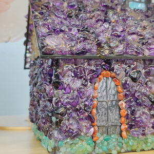 नीलम क्लस्टर क्रिस्टल शो टुकड़े <span class=keywords><strong>Showpieces</strong></span> घर की सजावट के लिए - Product Image 5