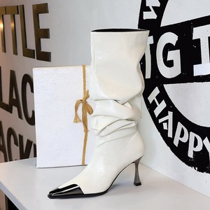 Nouvelles Bottes Mi-Mollet de Luxe 2026 à Talons Métalliques et Bout Pointu pour Femme – Collection Designer Tendance - Product Image 6