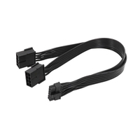 Kabel Daya GPU Circle Interconnect 12-Pin Micro Fit 3.0 2x/3x 8-Pin PCIe RTX 3060Ti 3070 3080 3090 600W Berlapis PVC