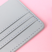 Portefeuille mince en cuir PU de haute qualité avec position multi-cartes Pochette pour carte d'identité avec logo personnalisé en gros Porte-carte de crédit mince