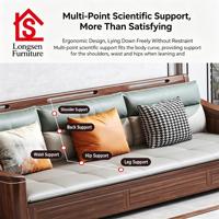 Nordamerikanisches Schwarznuss-Massivholz-Sofa-Set Modernes Minimalistisches Neues Chinesischer Stil Luxus-Aufbewahrungsmöbel für Wohnzimmer
