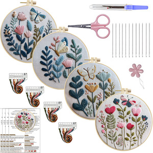 Kit <span class=keywords><strong>de</strong></span> Bordado a Mano para Principiantes, Juego Completo <span class=keywords><strong>de</strong></span> Hilos <span class=keywords><strong>de</strong></span> Algodón y <span class=keywords><strong>Lino</strong></span>, Patrón <span class=keywords><strong>de</strong></span> Gato <span class=keywords><strong>de</strong></span> Dibujos Animados y Flores, Decoración del Hogar, <span class=keywords><strong>Punto</strong></span> <span class=keywords><strong>de</strong></span> <span class=keywords><strong>Cruz</strong></span> - Product Image 6