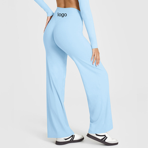 M322 Leggings de Yoga de Secado Rápido con Cintura Elástica Media, Largos para <span class=keywords><strong>Mujer</strong></span>, de Alta Elasticidad, Suaves, Transpirables y Acampanados para Entrenamiento - Product Image 2