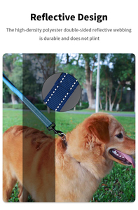 <b>Light</b> Green Nylon Dog Leash Hands Free Reflective Solid Color Training <b>Rope</b> for Dogs Walking Running - Product Image 3