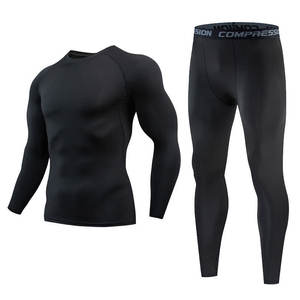 Plus collant sportivi in velluto tuta asciutta traspirante <span class=keywords><strong>Fitness</strong></span> abbigliamento caldo tuta da corsa da <span class=keywords><strong>uomo</strong></span> - Product Image 1