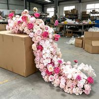 Arrangement de fleurs artificielles en soie rouge, fait main, réaliste, petite taille, pour centre de table de mariage, fête des mères, décorations d'allée et de table