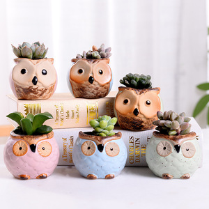 Pots à fleurs en céramique émaillée peints à la main sur mesure pour <span class=keywords><strong>cactus</strong></span> et succulentes - Décoration de jardin et de maison bon marché et de petite taille - Product Image 5