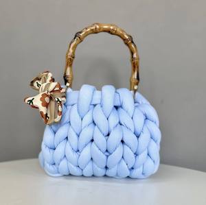 Sac à main pour femme en velours côtelé tissé fait main, sac à main tricoté, sac à main à bandoulière unique pour femme, sac à main tricoté pour femme, vente chaude - Product Image 1
