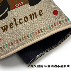 घर मुद्रित पैटर्न छोटे आकार के जूट मैट कस्टम निर्माता चीन रबर-पर्ची प्रवेश द्वार चटाई के लिए फर्श के लिए - Product Image 3