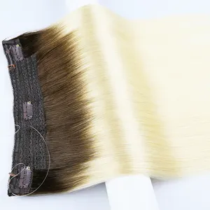 Cheap Weave Bundles Brazilian 100% Human Russian Long Strip Tape Hair Extensions Bulk Halo Invisible Fish Line