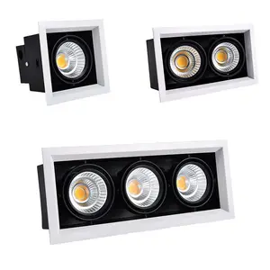 Commercial Square Downlight 12W Cob Led Grille Down Lighting