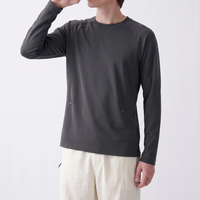 T-shirt de sport à manches longues pour activités de plein air, coupe athlétique 3D, col ras du cou, coutures thermocollées, idéal pour la course, la randonnée et la gym – Vente Flash Direct Usine