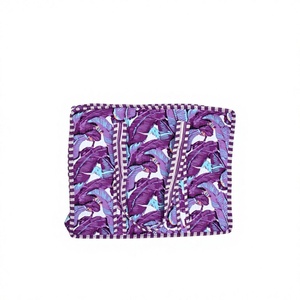 Sac fourre-tout en coton matelassé à motif de feuilles tropicales violettes, imprimé, à porter à l'épaule, léger, pour tous les jours, élégant, réutilisable, pour les voyages - Product Image 1