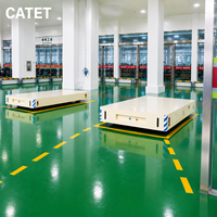Chariot AGV intelligent à commande autonome alimenté au lithium 40T, véhicule automatique de haute précision pour la manutention de charges lourdes en atelier