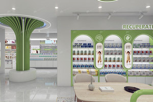 PSD2603-D Diseño de <span class=keywords><strong>Farmacia</strong></span>, Decoración de Tienda, Exhibidores para Venta Minorista, Estantes para Productos de Cuidado de la Piel, Diseño de Decoración para Tiendas - Product Image 6