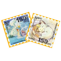 Timbres décoratifs de fan art anime dessinés à la main en aquarelle, très prisés, souvenirs en gros pour les magasins d'articles de loisirs