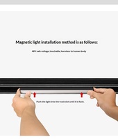 Rail magnétique en alliage d'aluminium extrudé à faible consommation d'énergie pour projet d'éclairage de rénovation de plafond intérieur de hôtel résidentiel moderne 48V